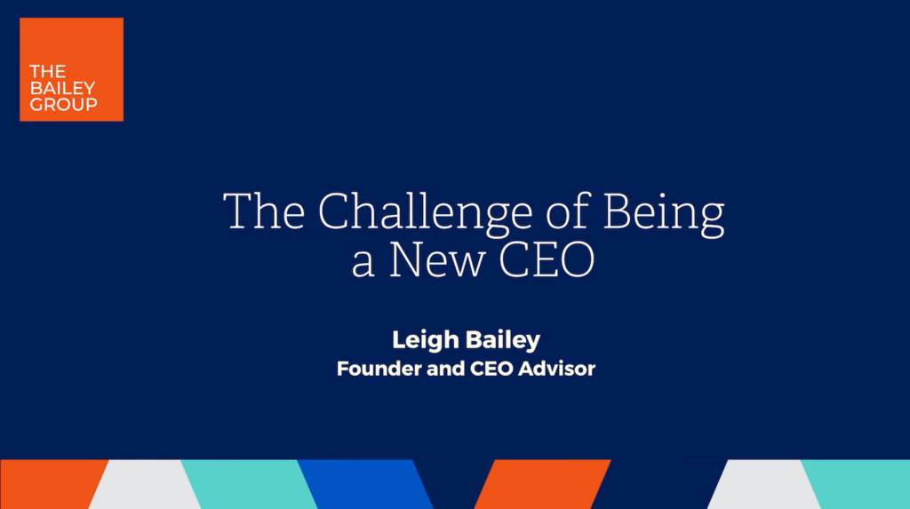 The Challenge of Being a New CEO